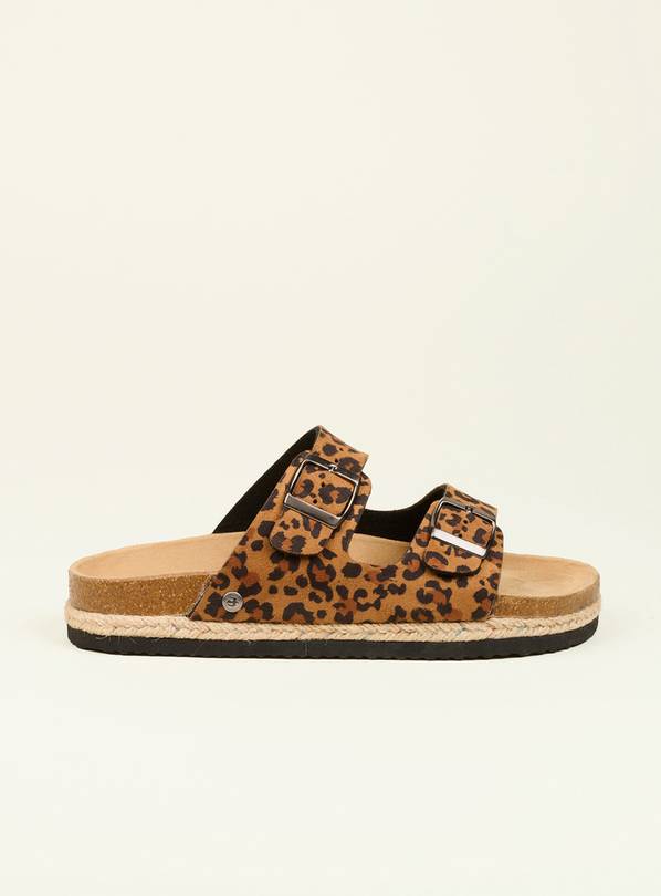 BRAKEBURN Leopard Flatform Sandal 9